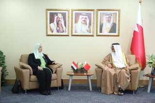وزيرة التضامن تلتقي بنظيرها البحريني لبحث موضوعات ريادة الأعمال الاجتماعية وتبادل المنتجات التراثية