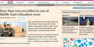 الفايننشيال تايمز: مقتل 100 ألف عربى خلال العام 2014