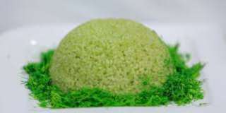 طريقة عمل الأرز الأخضر بالشبت