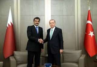 شاهد..أمير قطر يلتقي أردوغان بأنقرة فى أول زيارة خارجية له