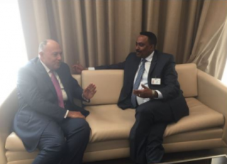 سامح شكرى يعقد لقاء مع نظيره الإثيوبى بمقر الأمم المتحدة