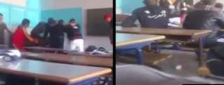 بالفيديو ..اعتداء تلميذ على أستاذه بالضرب العنيف يشعل مواقع التواصل الاجتماعي