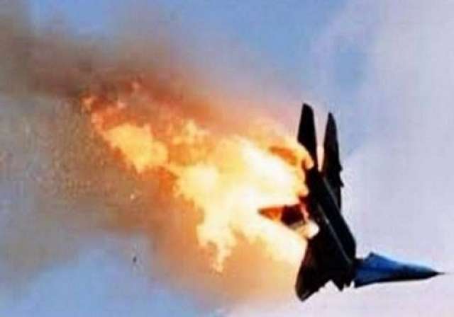سقوط طائرة حربية سورية