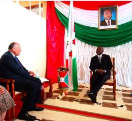 شكرى ينقل رسالة شفهية من السيسي لرئيس بوروندى