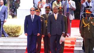 الرئيس السيسى يستقبل نظيره الأوغندى يورى موسيفينى بقصر الاتحادية