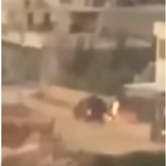 بالفيديو.. فلسطينيون يشعلون النار في مجندة إسرائيلية