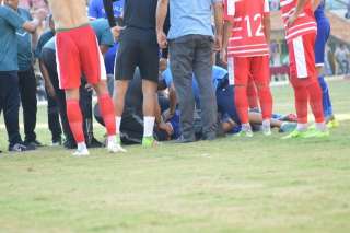 لاعب سيدي سالم يبتلع لسانه في مباراة بلدية المحلة