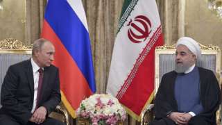 الرئيسان الروسى والايرانى يبحثان الملف السوري على هامش قمة قزوين