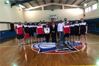 السفير المصرى ببلجراد يزور منتخب كرة السلة في معسكره بصربيا