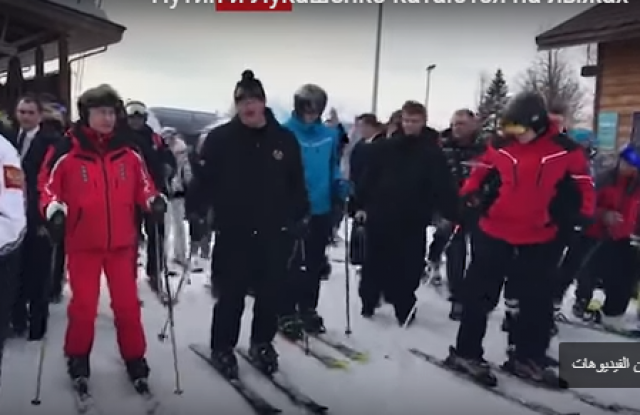   بوتين ولوكاشينكو يتزلجان في منحدرات سوتشي 