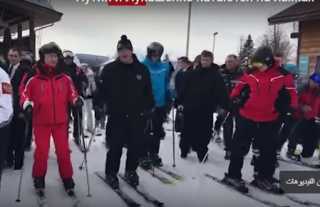 بالفيديو..  بوتين ولوكاشينكو يتزلجان في منحدرات سوتشي 