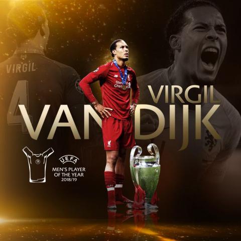 فان دايك يفوز بجائزة أفضل لاعب في أوروبا