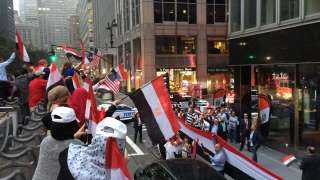 الجالية المصرية تنظم وقفات تأييد بنيويورك للرئيس السيسي لليوم الثاني على التوالي 