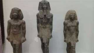 ضبط 3 أشخاص قبل بيعهم تمثالا فرعونى فى مصر القديمة