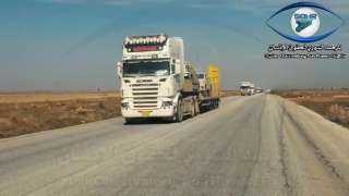 بالفيديو.. التحالف يسلم ”قسد” 130 شاحنة محملة بمساعدات عسكرية بسوريا