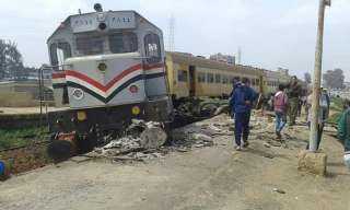 قطار ركاب يصطدم برصيف محطة بالدقهلية دون إصابات