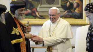 بابا الفاتيكان يهنئ البابا تواضروس بـ عيد المحبة الأخوية