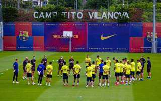  لاعبو برشلونة يتدربون بشكل جماعي في زمن كورونا لأول مرة