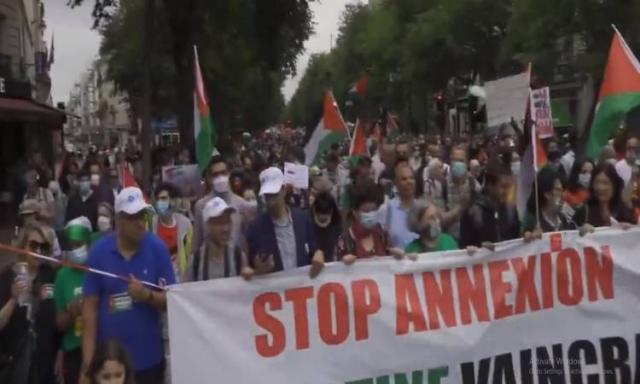 مظاهرات وسط باريس تندد بخطة الضم الإسرائيلية 