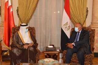 وزير الخارجية ونظيره البحرينى يبحثان العلاقات الثنائية والمستجدات الإقليمية والدولية