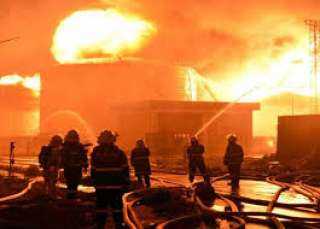 اصابة 35 شخصا فى حريق ضخم بفندق تحت الإنشاء بالغردقة 