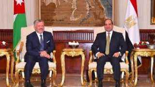 ملك الأردن يشيد بدعم مصر لبلاده في مختلف القضايا 