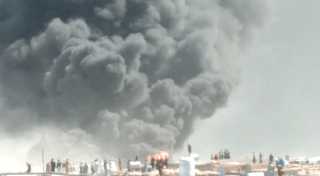 اندلاع حريق في ناقلات نفط وغاز على الحدود الأفغانية الإيرانية