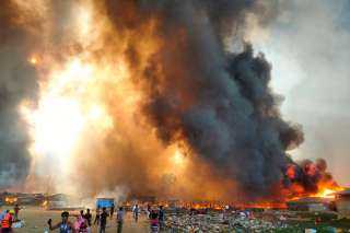 بالفيديو.. حريق يدمر آلاف المساكن في مخيمات اللاجئين الروهينجا ببنجلادش