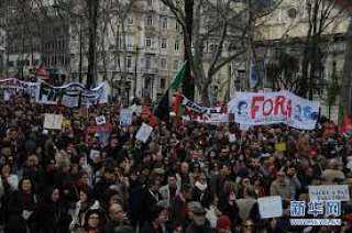 مظاهرات حاشدة في البرتغال احتجاجا على البطالة تزامنا مع القمة الأوروبية 