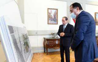 الرئيس السيسى يتطلع علي مشروع ”حديقة تلال الفسطاط” بالقاهرة التاريخية