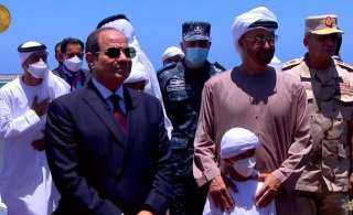 ولي عهد أبو ظبي يهنيء الرئيس السيسي بافتتاح ” قاعدة 3 يوليو ” البحرية بمنطقة جرجوب