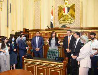 رئيس مجلس النواب يستقبل وزيرة الهجرة والوفد الشبابي المصري واليوناني والقبرصي