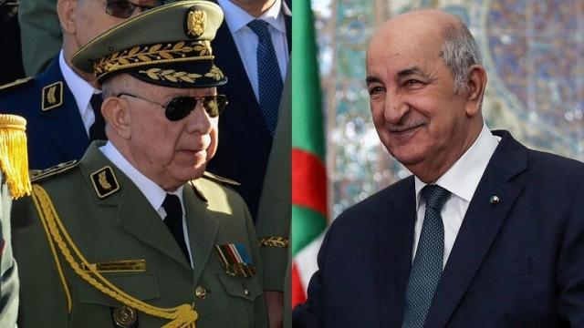 الرئيس الجزائري عبد المجيد تبون وقائد الجيش الجزائري السعيد شنقريحة