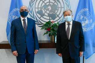 خلال توديعه السفير محمد إدريس: السكرتير العام للأمم المتحدة يشيد بدور مصر الرائد دبلوماسياً