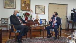 شكرى يبحث مع رئيس وزراء قبرص تعزيز التعاون بمجالات الطاقة والزراعة