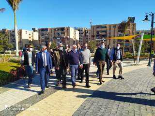 ”وزير السياحة”  و”محافظ بورسعيد ” يقومان بجولة داخل ساحة المشير طنطاوي بحي الضواحي