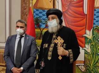 رئيس اتحاد العمال المصريين في ايطاليا يهنيء قداسة  البابا تواضروس بأعياد الميلاد