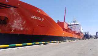 ميناء غرب بورسعيد يستقبل السفينة INEBOLU ويبلغ طولها 103 متر