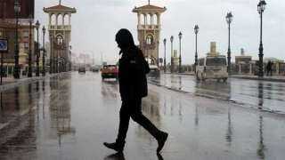 سقوط أمطار غزيرة على محافظة الإسكندرية