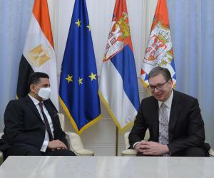 سفير مصر في بلجراد يلتقي رئيس صربيا ورئيسة الوزراء ووزير الخارجية للتوديع