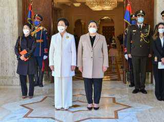 انتصار السيسى: شرفت باستقبال السيدة كيم يونج سوك قرينة رئيس كوريا الجنوبية