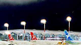توقف حركة الملاحة في مطار اسطنبول بسبب موجة ثلوج قوية