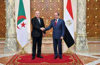 الرئيس السيسى يستقبل نظيره الجزائرى بقصر الاتحادية