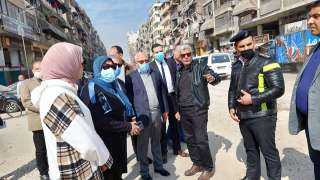 محافظ بورسعيد يوجه بسرعة الانتهاء من أعمال تطوير شارع الصباح والنصر بحي العرب.