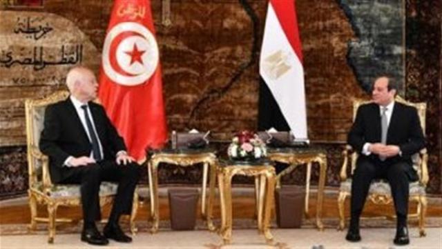 أخبار  الرئيس السيسي ونظيره التونسي قيس سعيد