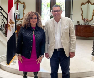 القنصل العام المصري في لوس آنجلوس يستضيف البطلة المصرية في الولايات المتحدة الأمريكية مارينا نخلة