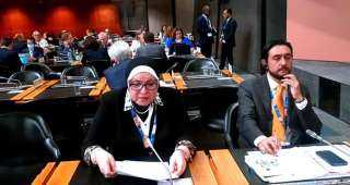 وزيرة التجارة تلقي كلمة مصر خلال فعاليات المؤتمر الوزاري الثاني عشر لمنظمة التجارة العالمية بجنيف