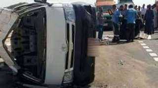 مصرع شخص وإصابة 9 في حادث تصادم بطريق بني حسين بأسيوط