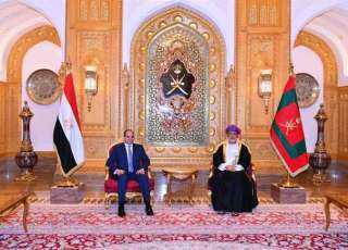 السيسي يؤكد حرص مصر وسلطنة عمان على تعزيز العمل العربى المشترك