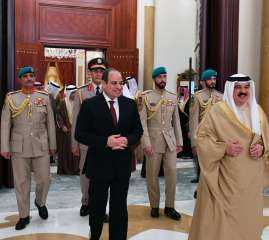 الرئيس السيسى يشارك الملك حمد بن عيسى فى افتتاح المبنى الجديد لمطار البحرين